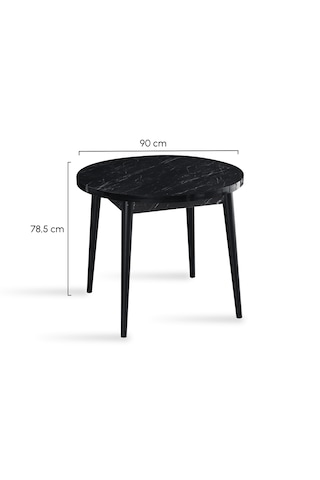 Q90 Barok Yuvarlak Sabit Masa