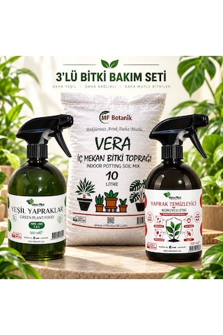 İç Mekan Bitkileri Yaşam Seti - 3 Lü Vera Serisi 10 L