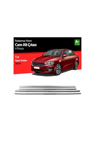 Fiat Egea Sd Krom Cam Çıtası 4 Prç. 2015 Üzeri