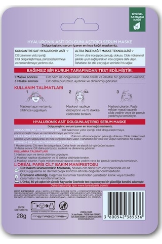 L'Oreal Paris Revitalift Filler Dolgunlaştırıcı Serum Maske