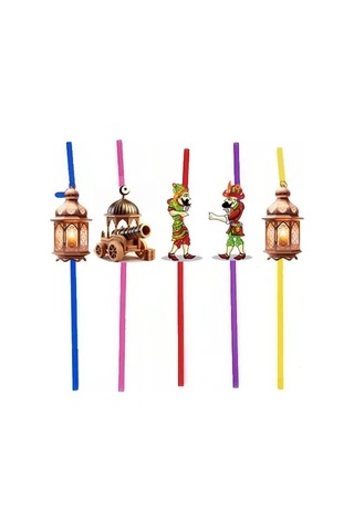 Hacivat Karagöz Temalı 10'lu Artistik Pipet Ramazan Parti Süsü Diğer