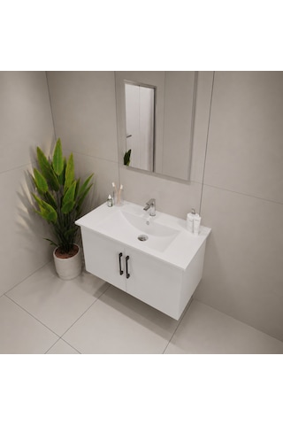 Creavit D20 Banyo Dolabı Seti Çekmeceli 65 Cm Beyaz