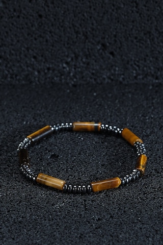 Ssilhoutte Doğaltaş Sertifikalı Erkek & Kadın Doğal Taş Kaplangözü Ve Hematit Hediye Tasarım Bileklik 4mm Kahverengi