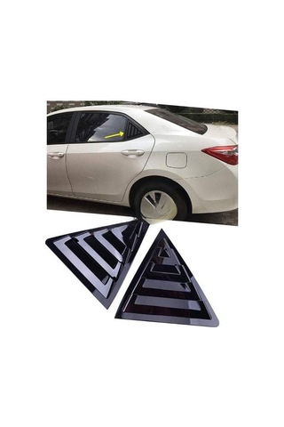 Toyota Corolla Kelebek Cam Kaplama Vizörü Parlak Siyah 2014-2020