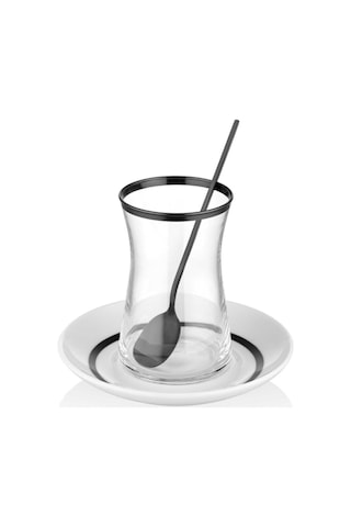 Mat Siyah Çay Kaşığı 6 Parça - 13 Cm Siyah