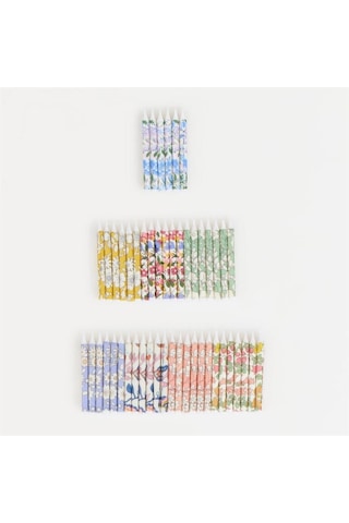 Meri Meri - Meri Meri X Liberty Mini Candles - Meri Meri X Liberty Mini Mumlar - 50 Adet