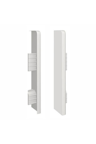 Espumo Suya Dayanıklı Kompozit Süpürgelik 8 Cm Bitiş Kapağı Aksesuarı 1 Paket - 2 Adet - Açık Gri - Esp202