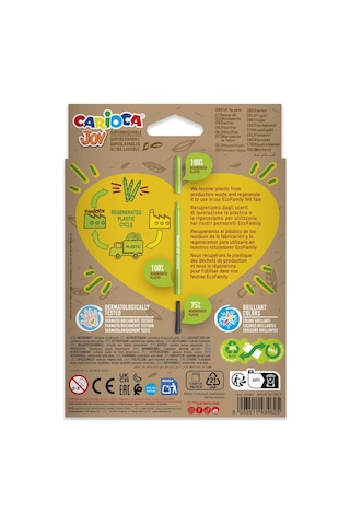 Carioca Eco Famıly Joy Süper Yıkanabilir Keçeli Boya Kalemi 12'li 124-Pembe