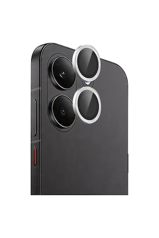 Mey İthalat Poco X8 Pro Raze Metal Kamera Lens - Gümüş Renkli