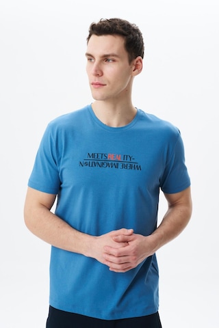 AR-MA Arma Erkek Regular Fit Baskılı Süprem Bisiklet Yaka Tişört Y29344454002 Mavi