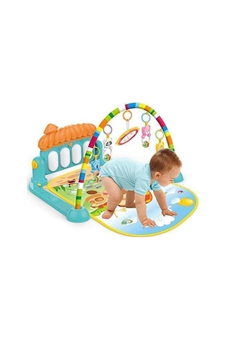 Tommybaby Adil Oyuncak Oyun Halısı Sevimli Piyanolu Sesli Işıklı Aynalı Oyun Halısı Bebek Yenidoğan 60 X 75