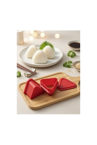 Kırmızı Onigiri Yapma Kalıbı/evde Kolay Onigiri Yapımı İçin