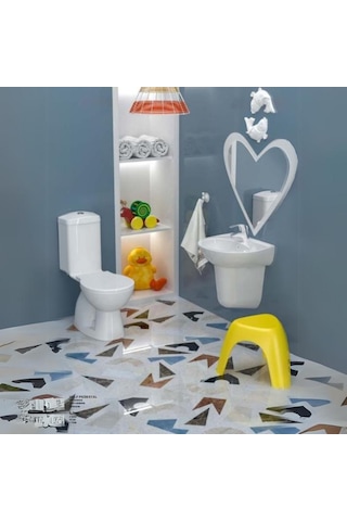 Turavit 1503 Çocuk Kanallı Alttan Çıkışlı Klozet Nkp Yavaş Kapak