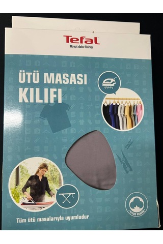 Tefal Ütü Masası Kılıfı Bezi Örtüsü Keçeli %100 Pamuk Yüksek Buhar Geçirgenliği 140x52 Cm Dayanıklı Kumaş Renkli