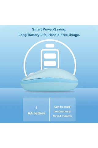 Dancemonkey Şık & Kaliteli Kablosuz Fare: Sessiz Tıklama, Pürüzsüz Kullanım, Renkli Seçenekler Optik Optik