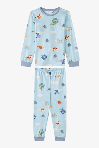 Penti Erkek Çocuk Mavi Mini Dragon Riders Pamuklu Uzun Kollu 2li Pijama Takımı