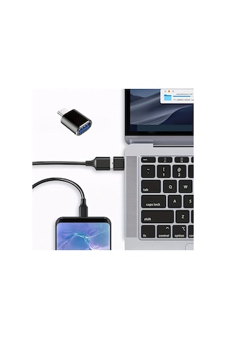 Hobibahçem 1 Adet Usb To C Adaptor Dişi Çevirici Dönüştürücü Adaptör