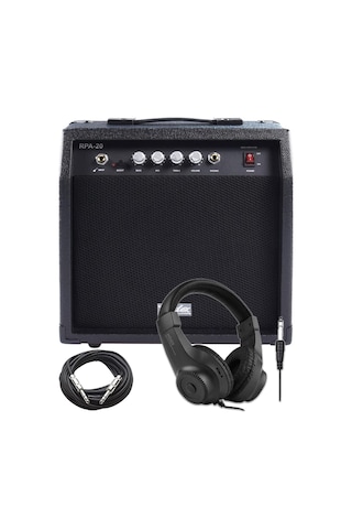 Midex RPA-20BK-HD Bas Gitar Amfisi 20 Watt (Kulaklık ve Jak Kablosu Dahil)