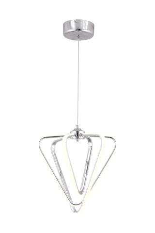 Üçgen 3lü Krom Kumandalı Ve Dimerli Beyaz, Sarı, Gün Işığı Ledli Plafonyer Avize Sb-ld-620 Krom