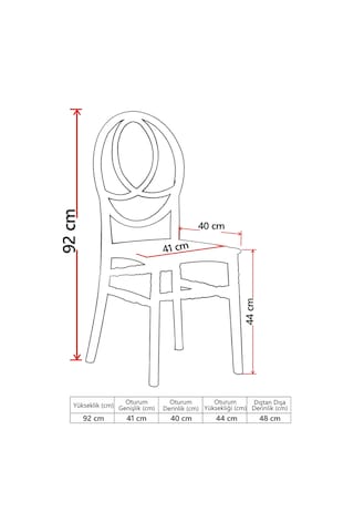 4 Adet Phoenix Beyaz Sandalye / Balkon-Bahçe-Mutfak