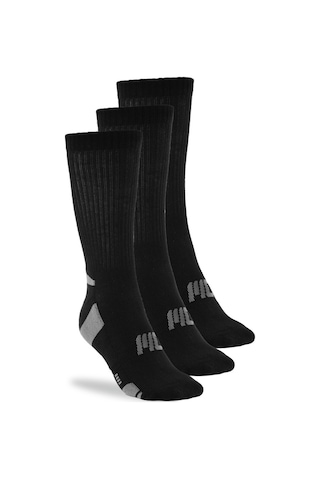MuscleCloth Stay Fresh Uzun Çorap 3'Lü Paket Siyah Çok Renkli