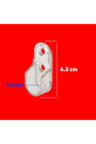 Badem10 Askı Flanşı Oval Dolap Elbise Askı Asma Aparatı Plastik Aparat 45 Mm 2 Adet Sku: Smg8690010230263 Diğer