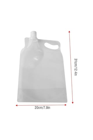 River World Piknik Ve Yaşam İçin 1 Lt'lik Su Taşıma Torbası Plastik Ve Kapaklı Çok Renkli