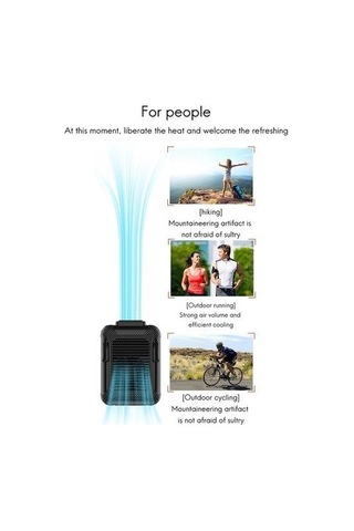Bel Asılı Fan, Usb Şarj Mini Fan Taşınabilir Asılı Boyun Mobil Bel Asılı Küçük Taşınabilir Kablosuz Bel Fan Hayranları 5478 Siyah