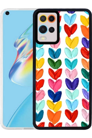 Oppo A54 4g Kılıf Zore M-fit Desenli Kapak Heart No6