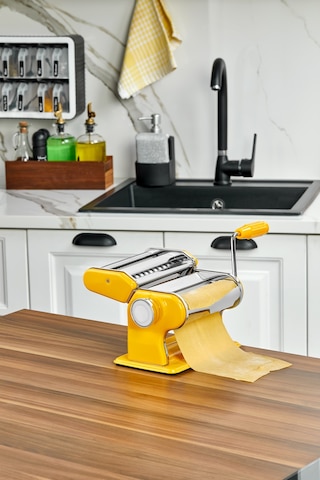 Cooker 3 Fonksiyonlu Hamur Erişte Makarna Kesme Makinesi Sarı Ckr3844
