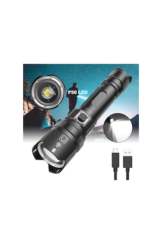 Soulader Şarj Edilebilir Led El Feneri, Yüksek Parlaklık Ve Dayanıklı Torç Işığı, 18650 Pil Desteği, Usb Şarj Özelliği, P99 Model, Uzun Ömürlü Ve Güçlü Aydınlatma Çok Renkli