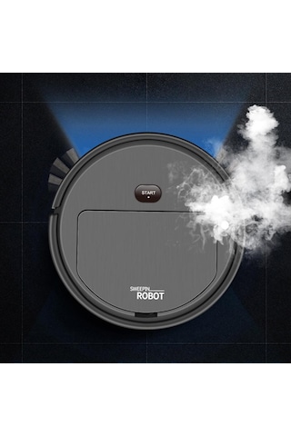 Suntek 4'ü 1 Arada Robot Süpürge Usb Şarjı Ev Evcil Siyah