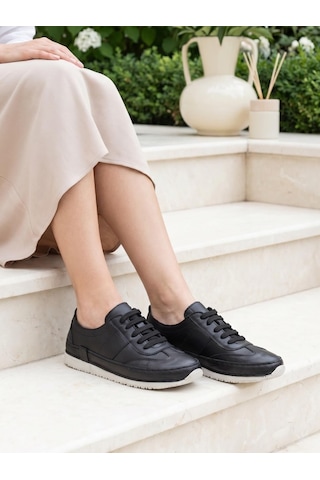 Free Foot Freefoot 233028 Siyah Hakiki Soft Deri Günlük Kadın Ayakkabı