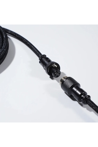 Gravastar Sarmal Aviator Usb To Type-c Mekanik Klavye Uyumlu Oyuncu Kablosu, 1.85m, Siyah