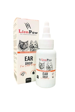 Lion Paw Kedi Köpek Kulak Temizleme Solüsyonu Kir Enfeksiyon Kaşıntı 50 ML