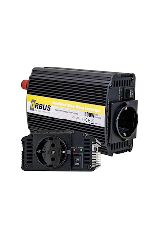 Ayt Orbus 24v 300 W İnvertör Çakmaklıklı 220 Volt Dönüştürücü İnverter Modified Sınüs