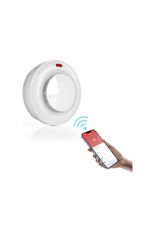 Skycity Tuya Wifi Duman Alarmı, 360 Algılama, Akıllı Telefon Uygulaması İle Uzaktan Kontrol, Yüksek Sesli, 20-30 M² Koruma 2xaa Pil Dahil Değil A600w