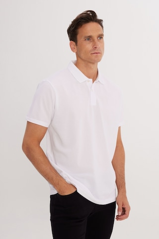 AC&Co / Altınyıldız Classics Erkek Beyaz Pamuklu Slim Fit Dar Kesim Polo Yaka Tişört Beyaz