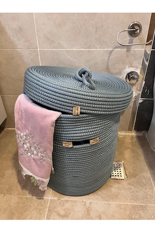 Zengin Design Home Banyo Camaşır Sepeti Zdh-051 Acık Mavi