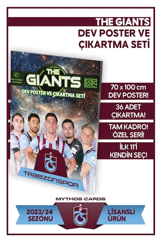Mythos Cards Trabzonspor The Gıants Dev Poster Ve Çıkartma Seti