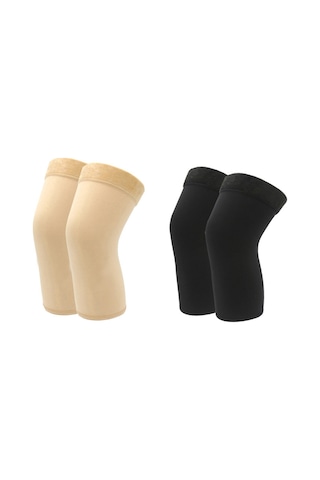 Yuntech01 Kadınlar İçin Sıcak Tutan Esnek Dizlik - Kışlık Koruma Siyah, Çift Siyah