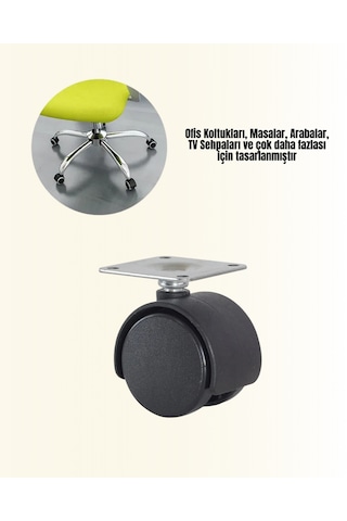 6 - 156 - Cm Kilitsiz Masa Ayağı Tekerleği 4 Lü Set - Zero-hls - Çok Amaçlı 4 Adet