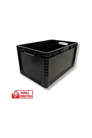 Alpbx 1.kalite Siyah Plastik Kasa 60x40x32 Cm - Kutu 65 Litre