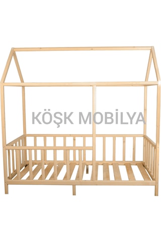 Köşk Mobilya Montessori Yatak Ahşap Karyola Çocuk Yatak Tüm Ölçülerde