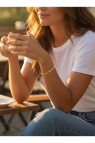 Altın Hediyelik İkili Burma Bilezik