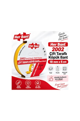 Çift Taraflı Köpük Bant 18 Mm X 5 Mt Diğer