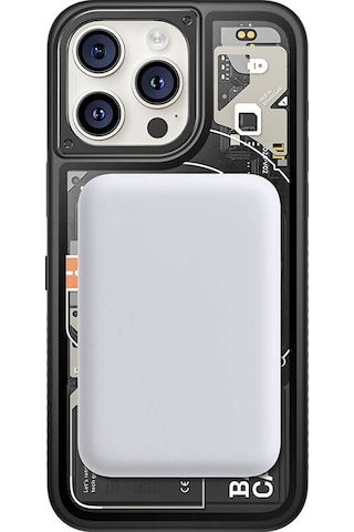 Apple Uyumlu iPhone 15 Pro Max Kılıf Özelleştirilebilir 3 Fonksiyonlu Bluetooth Bağlantılı Bitmo Lab Bangcase Akı