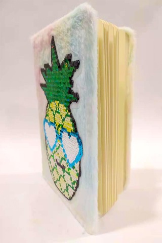 Yaz Aşkı Ananas Tasarım Papirüs Yapraklı Pelüş Defter
