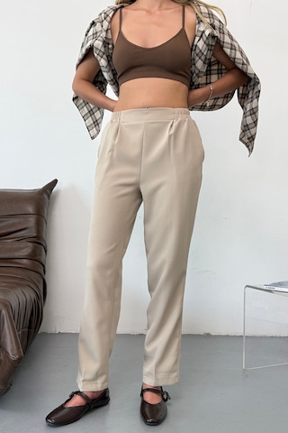 Giysa Kadın Beli Lastikli Çift Cepli Havuç Kesim Pantolon Taş - 3229