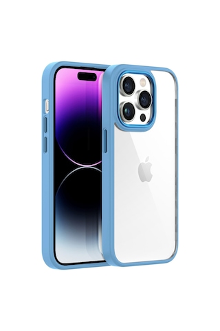Buff Apple Uyumlu iPhone 14 Pro Max Yeni Havalı Tampon Kılıf Mor
